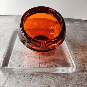 Stunning Viking Glass Ashtray MCM 1966